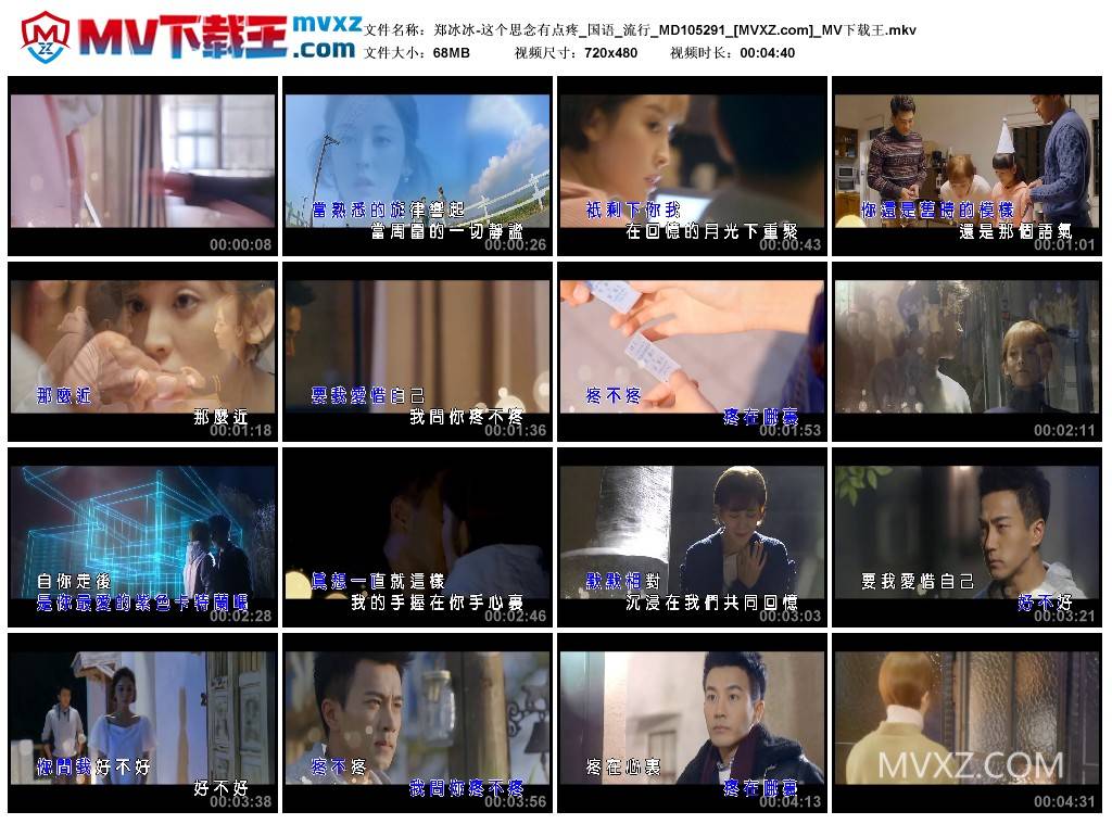 郑冰冰-这个思念有点疼_国语_流行_MD105291